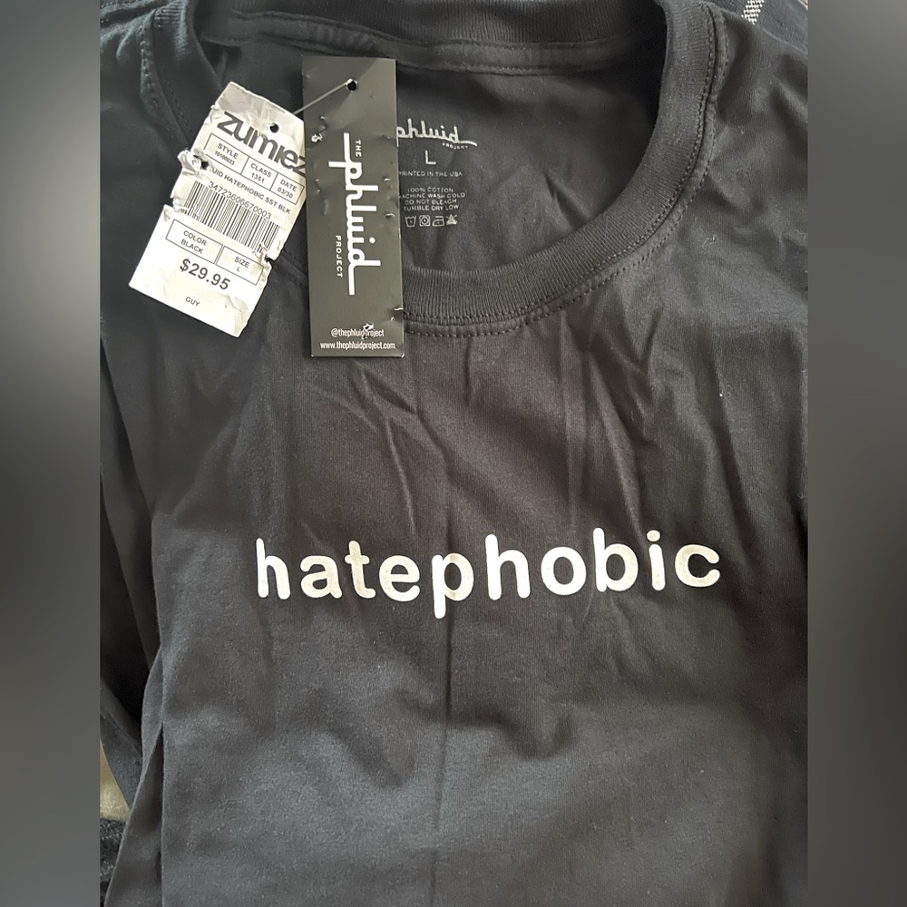 Hatephobic black t-shirt